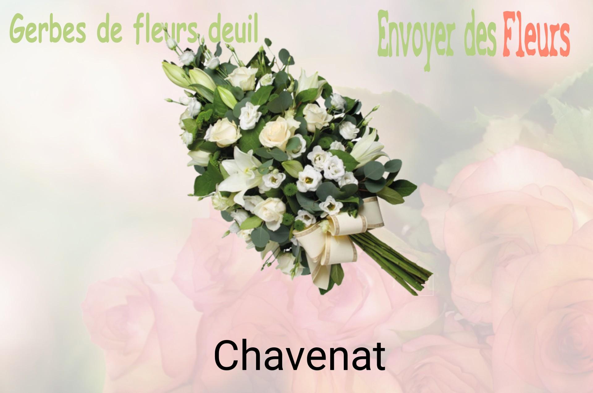Gerbe de fleurs de deuil livrée à Chavenat